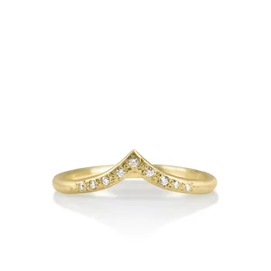 Adel Chefridi Nesting V Diamond Band Gold