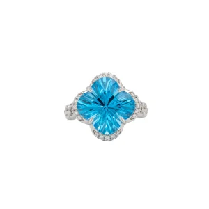 Alchemy Blue Topaz Diamond Ring