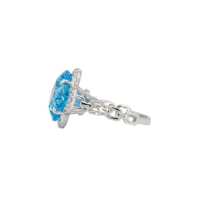 Alchemy Blue Topaz Diamond Ring