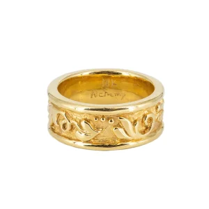 Alchemy Hand Carved Eternity Band