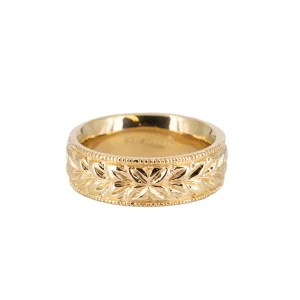 Alchemy Hand Carved Wheat Band