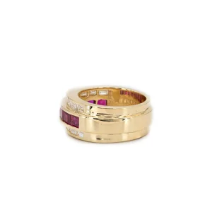Alchemy Ruby and Diamond Wide Band
