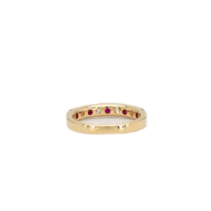 Alchemy Ruby and Diamond Yellow Gold Band