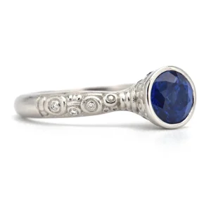 Alex Sepkus Blue Sapphire Martini Ring