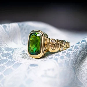 Alex Sepkus Seashell Green Tourmaline Ring