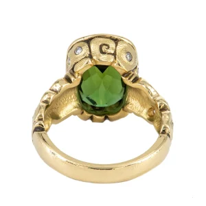 Alex Sepkus Seashell Green Tourmaline Ring