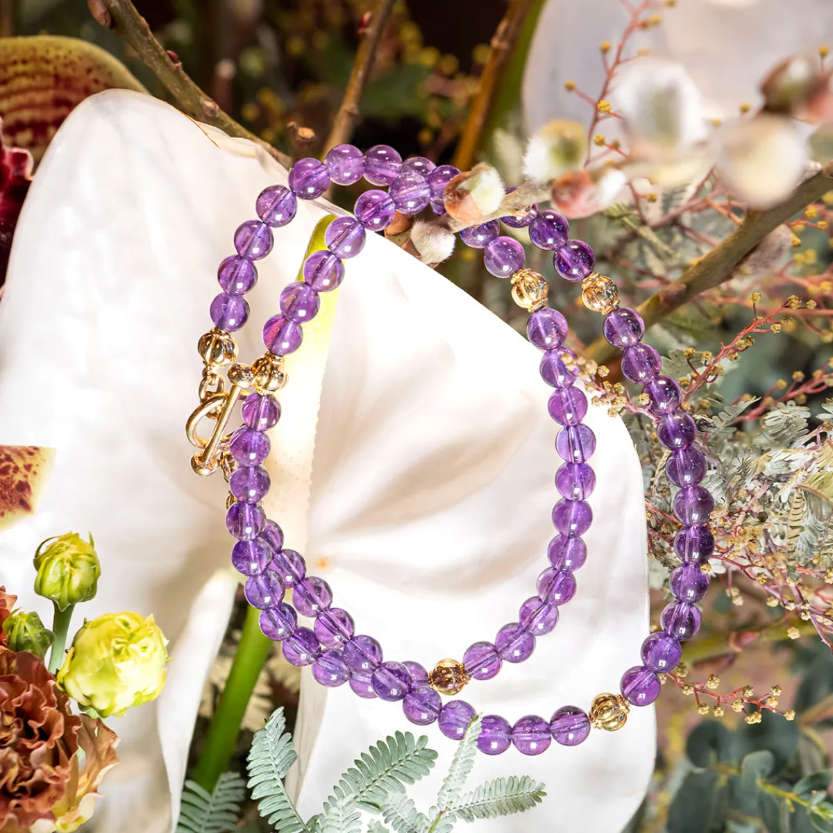 amethyst_and_gold_bead_ne_0.webp Alchemy Amethyst and Gold Bead Necklace