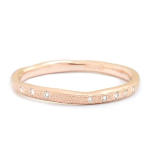 Anne Sportun 14k Rose Gold Wavy Stardust Band