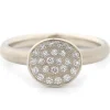 Anne Sportun Mini Petal Pave Diamond Ring