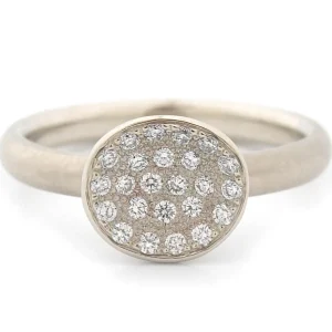 Anne Sportun Mini Petal Pave Diamond Ring