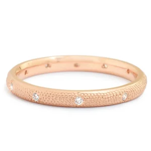 Anne Sportun Narrow Stardust Band with Diamonds