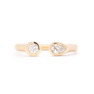 Anne Sportun Open Boulder Double Diamond Ring