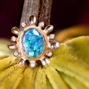 Audrius Krulis Black Opal Ring