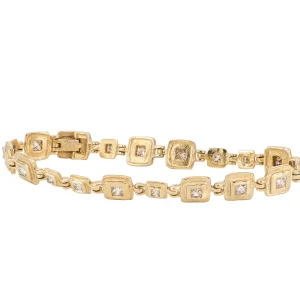Audrius Krulis Princess Cut Diamond Bracelet