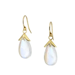 Barbara Heinrich Moonstone Drop Earrings