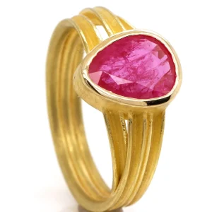 Barbara Heinrich Ruby Ribbon Ring