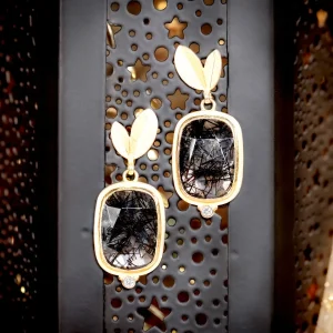 Barbara Heinrich Tourmalated Quartz Earrings