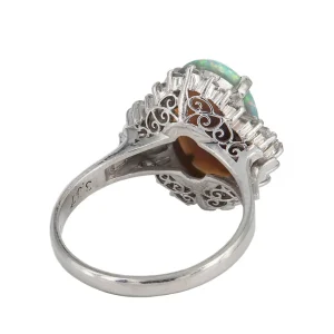 Alchemy Black Opal Deco Ring