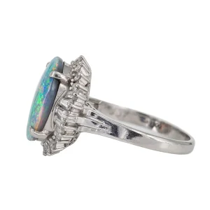 Alchemy Black Opal Deco Ring