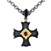 Alchemy Black Titanium Cross Necklace