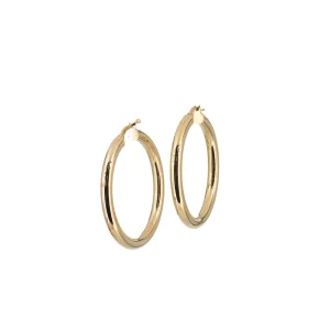 Alchemy Classic Gold Hoops 4mm x 30mm