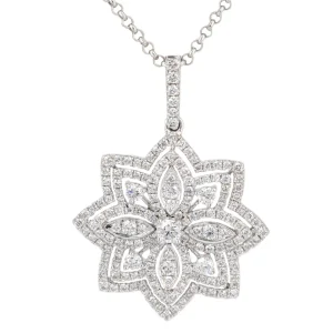Alchemy Diamond Floral Pendant