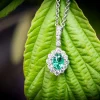 Alchemy Emerald Halo Necklace