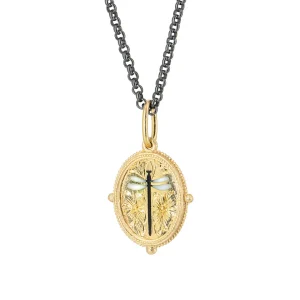 Erica Molinari Engraved Dragonfly Necklace