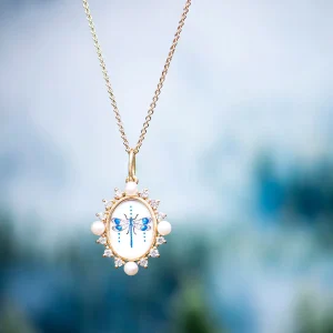 Erica Molinari Painted Dragonfly Pendant