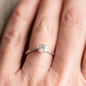 Erika Winters Laurel Cathedral Solitaire Ring with Diamond