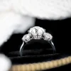 Erika Winters Margot Three Stone Moissanite Ring