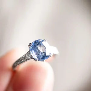 Erika Winters Minna Solitaire Ring with Oval Sapphire