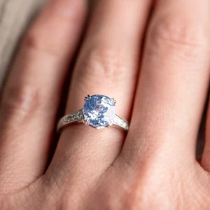 Erika Winters Minna Solitaire Ring with Oval Sapphire