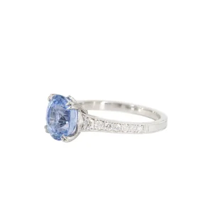 Erika Winters Minna Solitaire Ring with Oval Sapphire
