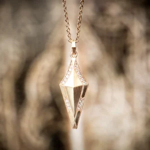 Erika Winters Small Diamond Shield Necklace