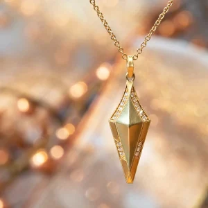 Erika Winters Small Diamond Shield Necklace