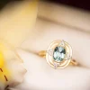 Erika Winters Thea Halo Ring with Montana Sapphire