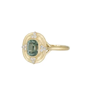 Erika Winters Thea Halo Ring with Montana Sapphire