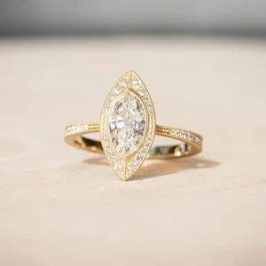 Erika Winters Virginia Halo Ring with Antique Marquise