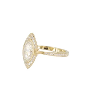 Erika Winters Virginia Halo Ring with Antique Marquise