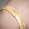 Alchemy Hand Carved Gold Cuff