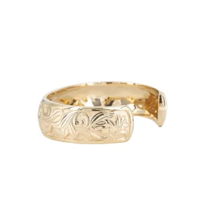 Alchemy Hand Carved Gold Cuff