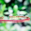Alchemy 18k Yellow Gold Ruby Bangle Bracelet