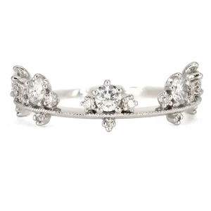 Kataoka Platinum Diamond Crown Ring