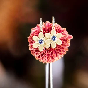 Lauren K Tanzanite Daisy Earrings