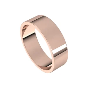 Alchemy 6mm Flat Rose Gold Band