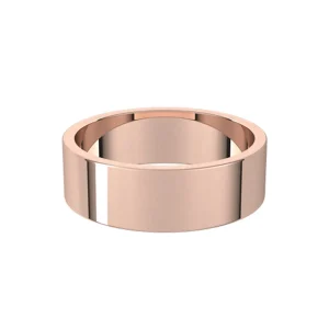 Alchemy 6mm Flat Rose Gold Band