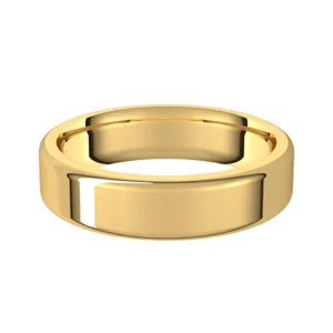Alchemy 5mm Flat Yellow Gold Band