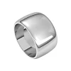 Alchemy 12mm Half Round 14k White Gold Band