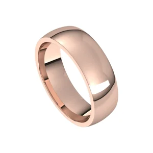 Alchemy 5mm Half Round Rose Gold Band